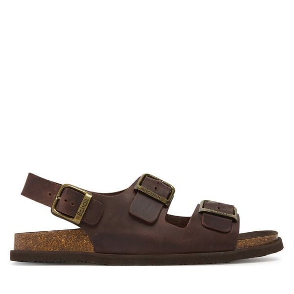 Sandały Scholl. Brązowe sandały męskie Scholl, bez zapięcia. Za 223.99 zł.
