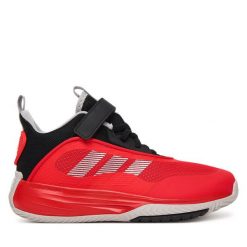 Sneakersy adidas. Czerwone trampki i tenisówki chłopięce Adidas, bez wzorów, bez zapięcia. Za 239.99 zł.