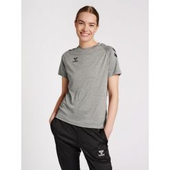 Koszulka damska Hummel Core Poly. Szare koszulki sportowe damskie Hummel, xl, bez wzorów, bez kołnierzyka, bez ramiączek, na fitness i siłownię. Za 131.00 zł.