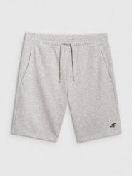 4F Spodenki dresowe regular męskie - szare XL. Szare krótkie spodenki sportowe męskie 4f, l, bez wzorów, z bawełny. Za 79.99 zł.