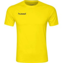 Jersey Hummel First Performance. Żółte koszulki sportowe męskie Hummel, s, bez wzorów, z jersey, bez kołnierzyka, bez ramiączek, na fitness i siłownię. Za 151.00 zł.