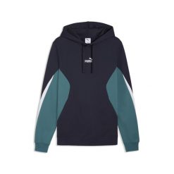 Męska bluza z kapturem Essentials z blokami kolorów PUMA. Niebieskie bluzy męskie Puma, m, bez wzorów, z kapturem, do biegania. Za 279.00 zł.