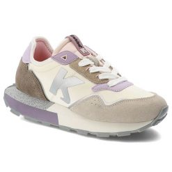 Sneakersy damskie Kobbo, cholewka z połączenia skóry naturalnej i materiałów tekstylnych kontrastowe panele amortyzująca podeszwa, beżowe, 100101. Brązowe półbuty damskie Kobbo, bez wzorów, z materiału, eleganckie, bez obcasa, bez zapięcia. Za 209.00 zł.
