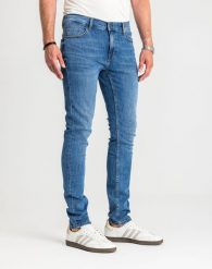 Męskie Spodnie Jeansowe Mustang Style Frisco Skinny Denim Blue 1017117 5000 682, W35 L34. Niebieskie spodnie materiałowe męskie Mustang, l, bez wzorów, z bawełny, eleganckie. Za 219.99 zł.