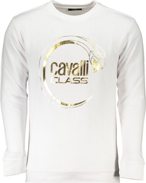 Cavalli Class BIAŁA BLUZA MĘSKA BEZ ZAMKU KLASY CAVALLI 3XL. Białe bluzy męskie Cavalli Class, m, bez wzorów, bez kaptura. Za 151.80 zł.