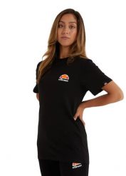 Koszulka z krótkim rękawem Damska Ellesse Annifa Czarny. Czarne koszulki sportowe damskie Ellesse, bez wzorów, z bawełny, klasyczne, bez kołnierzyka. Za 84.62 zł.