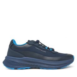 Sneakersy Tommy Hilfiger. Niebieskie trampki i tenisówki chłopięce Tommy Hilfiger, bez wzorów, bez zapięcia. Za 439.99 zł.