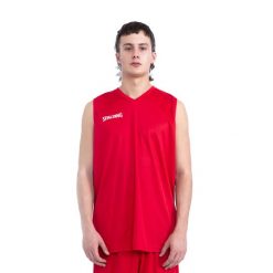 Komplet do koszykówki męski Spalding Atlanta 21. Czerwone krótkie spodenki sportowe męskie Spalding, m, bez wzorów, do koszykówki. Za 99.99 zł.