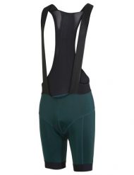 Spodenki rowerowe z szelkami i wyściełaną wkładką M Kuro Essential Bib. Zielone krótkie spodenki sportowe męskie Vaude, m, bez wzorów, na fitness i siłownię. Za 429.00 zł.