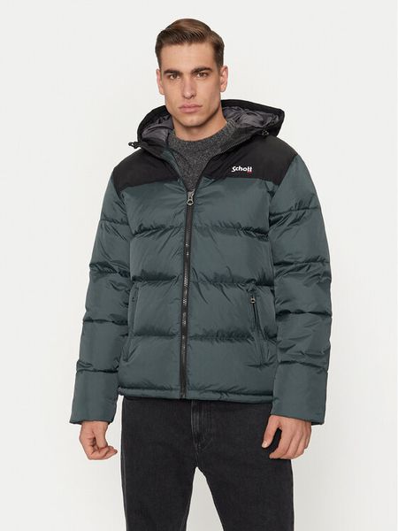 Schott NYC Kurtka zimowa UTAH2 Zielony Regular Fit. Zielone kurtki męskie Schott NYC, na zimę, m, bez wzorów, z syntetyku, bez kaptura. Za 529.99 zł.