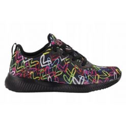 Buty na co dzień damskie SKECHERS BOBS SQUAD sportowe ozdobne. Czarne obuwie sportowe damskie Skechers, bez wzorów, trekkingowe, Skechers Sport. Za 232.00 zł.