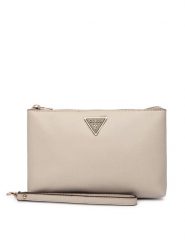 Guess Torebka Laurell II SWZG74 59145 Beżowy. Brązowe kopertówki damskie Guess, z aplikacjami, ze skóry, bez dodatków. Za 269.99 zł.