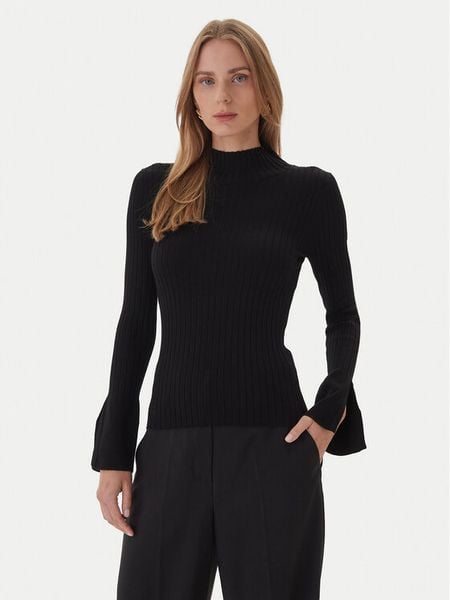 KAOS Golf RI1NT052 0001 Czarny Regular Fit. Czarne swetry damskie KAOS, s, bez wzorów, z wiskozy, bez kołnierzyka, bez ramiączek, bez kaptura. Za 329.99 zł.