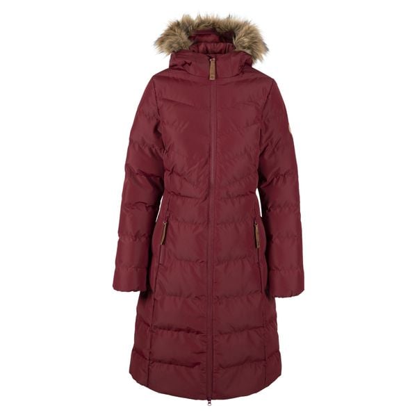 Ocieplana Kurtka Damska Audrey. Czerwone kurtki damskie Trespass, xl, bez wzorów, z futra, z kapturem. Za 245.99 zł.