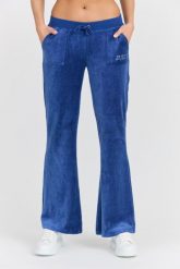 JUICY COUTURE Damskie niebieskie spodnie Heritage Crown Caisa Low Rise Pant. Niebieskie spodnie dresowe damskie Juicy Couture, s, bez wzorów, z bawełny. W wyprzedaży za 423.99 zł.