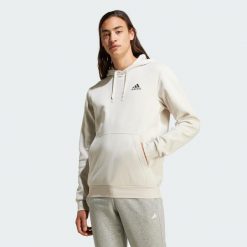 Bluza z kapturem Essentials Fleece. Szare bluzy męskie Adidas, xl, bez wzorów, z kapturem. Za 174.99 zł.