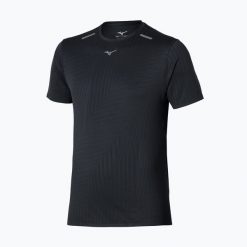 Koszulka do biegania męska Mizuno Tech Light Tee. Czarne koszulki sportowe męskie Mizuno, m, bez wzorów, z materiału, bez kołnierzyka, bez ramiączek, do biegania. Za 329.99 zł.