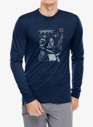 Longsleeve Sensor Merino Active Outside Tee LS. Niebieskie bluzki z długim rękawem męskie Sensor, m, bez wzorów, z materiału, eleganckie, bez kołnierzyka. Za 357.49 zł.