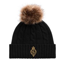 Czapka LAUREN RALPH LAUREN. Czarne czapki i kapelusze damskie Lauren Ralph Lauren, na zimę, bez wzorów. Za 339.99 zł.