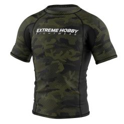 Koszulka Męska Rashguard MMA na Siłownię EXTREME HOBBY HAVOC. Zielone koszulki sportowe męskie EXTREME HOBBY, l, bez wzorów, z bawełny, bez kołnierzyka, bez ramiączek, do biegania. Za 199.00 zł.