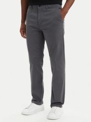 BOSS Chinosy 50534378 Szary ciemny Regular Fit. Szare eleganckie spodnie męskie Boss, m, bez wzorów, z bawełny. Za 549.99 zł.