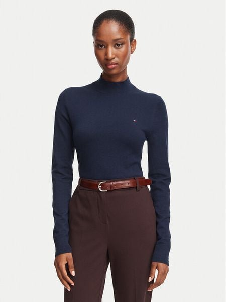 Tommy Hilfiger Golf WW0WW51383 Granatowy Regular Fit. Niebieskie swetry damskie Tommy Hilfiger, xs, bez wzorów, bez kołnierzyka, bez ramiączek, bez kaptura. Za 409.99 zł.