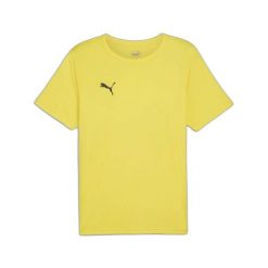 Koszulka męska Puma teamRISE Matchday Jersey. Żółte koszulki sportowe męskie Puma, l, bez wzorów, z jersey, bez kołnierzyka, bez ramiączek, do piłki nożnej. Za 84.73 zł.