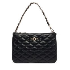 Torebka Guess. Czarne kopertówki damskie Guess, z aplikacjami, bez dodatków. Za 264.99 zł.