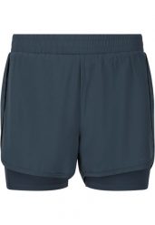 Shorty damski Endurance Heddae. Niebieskie szorty sportowe damskie Endurance, l, bez wzorów, z materiału, eleganckie, z standardowym stanem, do biegania. Za 181.00 zł.