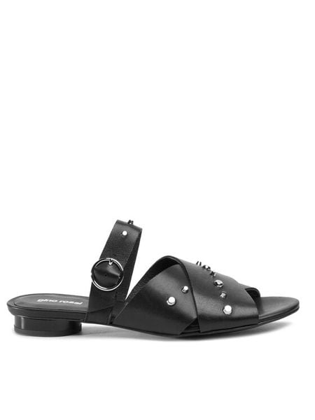 Gino Rossi Klapki Hoshi DLI771-CS4-0574-9900-0 Czarny. Czarne klapki damskie Gino Rossi, bez wzorów, ze skóry, bez obcasa. Za 309.99 zł.