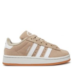 Sneakersy adidas. Brązowe trampki i tenisówki chłopięce Adidas, bez wzorów, bez zapięcia. Za 259.99 zł.