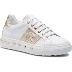 Sneakersy BALDININI - 998022XMOST9086XXRBX Bianco/Starter Platin. Brązowe półbuty damskie Baldinini, bez wzorów, z materiału, bez obcasa, na płaskiej podeszwie, bez zapięcia. W wyprzedaży za 799.00 zł.