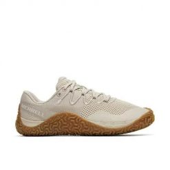 Buty do biegania damskie Merrell Trail Glove 7. Brązowe obuwie sportowe damskie Merrell, bez wzorów, z materiału, do biegania. Za 711.00 zł.