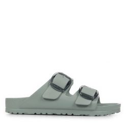 Unisex sandały Birkenstock Arizona Big Buckle EVA zielone wąskie 1031301. Zielone sandały damskie Birkenstock, bez wzorów, z materiału, bez obcasa, bez zapięcia. Za 323.40 zł.