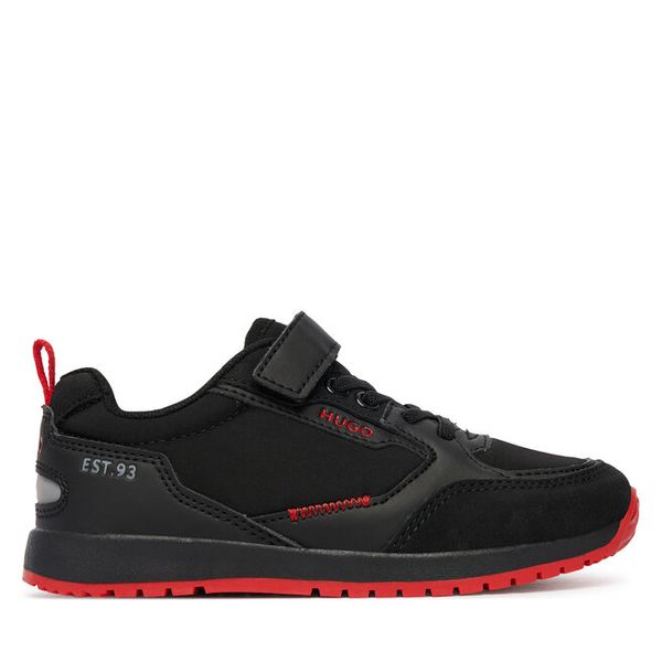 Sneakersy HUGO. Czarne trampki i tenisówki chłopięce Hugo, bez wzorów, bez zapięcia. Za 303.99 zł.