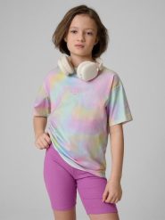 T-shirt loose z nadrukiem dziewczęcy 4F 4FJRSS26TTSHF3826. T-shirty i topy dla dziewczynek 4f, bez wzorów, z bawełny, bez ramiączek. Za 59.99 zł.