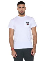Koszulka z bawełna z kieszenie na co dzień. Białe koszulki sportowe męskie LEONE 1947 APPAREL, xs, bez wzorów, z bawełny, bez kołnierzyka, bez ramiączek, na fitness i siłownię. Za 164.19 zł.