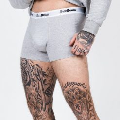 Bokserki męskie fitness szare Essentials 3-pak. Szare bokserki męskie GYMBEAM, m, bez wzorów, z bawełny. Za 83.90 zł.