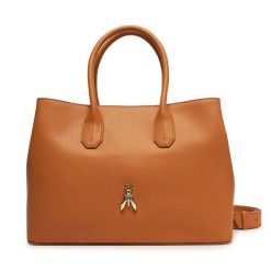 Torebka Patrizia Pepe. Brązowe torebki do ręki damskie Patrizia Pepe, bez wzorów, klasyczne, bez dodatków. Za 1,109.00 zł.