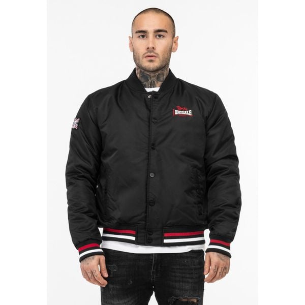 Kurtka regular fit Lonsdale Orkney. Czarne kurtki sportowe męskie Lonsdale, m, z aplikacjami, z materiału, trekkingowe. Za 324.06 zł.