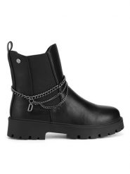 DeeZee Botki CM231117-1 Czarny. Czarne botki dziewczęce DeeZee, z tworzywa sztucznego, bez zapięcia. Za 159.99 zł.
