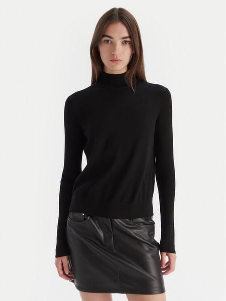 HUGO Golf Sedenniak 50549771 Czarny Regular Fit. Czarne swetry damskie Hugo, m, bez wzorów, z wełny, bez kołnierzyka, bez ramiączek, bez kaptura. Za 409.99 zł.