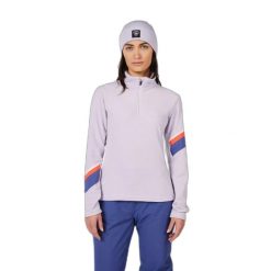 Damski polar 1/2 zip Rossignol Strawpile. Fioletowe bluzy sportowe damskie Rossignol, bez wzorów, z polaru, bez kaptura, narciarskie. Za 411.00 zł.