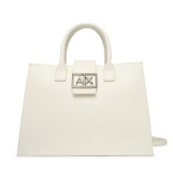 Torebka Armani Exchange. Białe torebki do ręki damskie Armani Exchange, bez wzorów, klasyczne, bez dodatków. Za 759.99 zł.