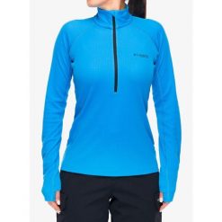 Bluza z zamkiem damska Columbia DriVenture Half Zip. Niebieskie bluzy damskie Columbia, bez wzorów, bez kaptura, trekkingowe. Za 329.99 zł.