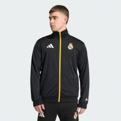 Bluza dresowa adidas Real Madrid Avengers. Czarne bluzy męskie Adidas, l, bez wzorów, z dresówki, bez kaptura, do piłki nożnej. Za 299.00 zł.