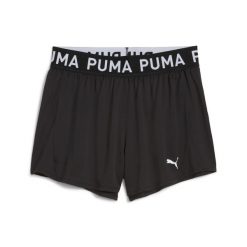 Damskie szorty z dzianiny 3" PUMA STRONG PUMA Black. Czarne obuwie sportowe damskie Puma, bez wzorów, z dzianiny, na fitness i siłownię. Za 129.00 zł.