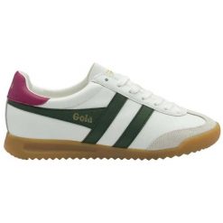 Damskie skórzane buty sportowe Gola Torpedo. Białe obuwie sportowe damskie Gola, bez wzorów, z gumy, trekkingowe. Za 440.45 zł.