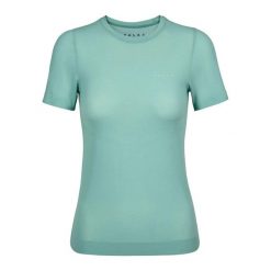 Damska koszulka termoaktywna Falke Ultralight Cool. Zielone koszulki sportowe damskie Falke, l, bez wzorów, z poliamidu, bez kołnierzyka, bez ramiączek, na fitness i siłownię. Za 271.50 zł.