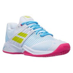 Buty do tenisa damskie Babolat Propulse Fury Clay 22. Białe obuwie sportowe damskie BABOLAT, bez wzorów, tenisowe. Za 589.00 zł.